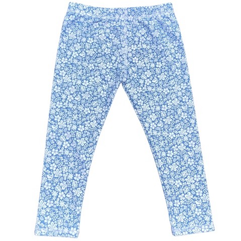 Sunguard Swim Girls Logan Swim Pant | UPF 50+ legging | Sunguard Swim Ditsy Tropical Blue 8Y