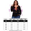 Coolmee Women's Pullover Sweaters Long Sleeve Tie V Neck Cute Sweater Knitted Casual Tops - 4 of 4