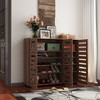 NicBex 5-Tier Shoe Cabinet with Louvered Doors,Freestanding Shoe Organizer with Adjustable Shelves for Hallway,Entryway - 2 of 4