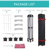 10 x 10 Pop Up Canopy, Beach Tent 3 Adjustable Heights, Easy Up Sun Shade w/ Wheeled Carry Bag, Outdoor Portable Shelter for Events, Parties, Camping - 4 of 4