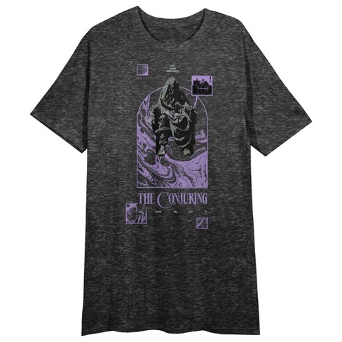 The Conjuring She Made Me Do It Women's Heather Black Short Sleeve Night Shirt - image 1 of 2