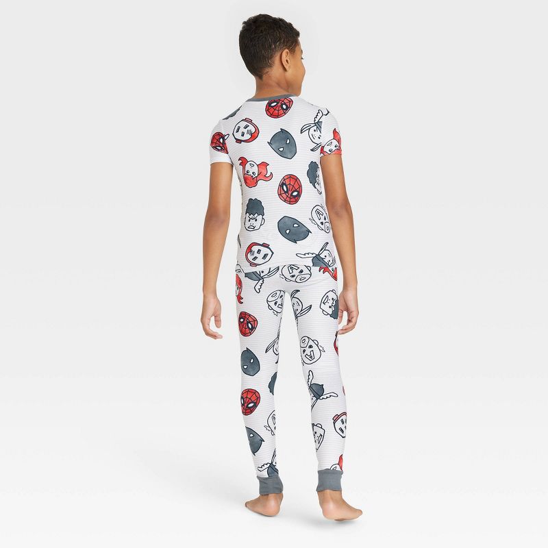 Boys' Disney Avengers 2pc Sleep Pajama Set - Gray, 2 of 4