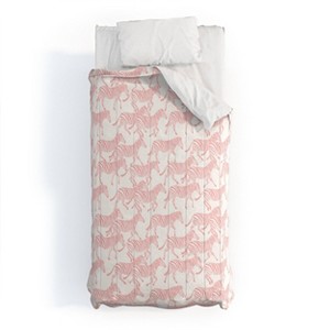 Deny Designs Kids' Little Arrow Design Co Zebras Comforter Bedding Set - 1 of 3