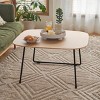 31.5" Modern Minimalist Coffee Table with Metal Legs,Round or Square Table for Small Spaces,Living Room & Bedroom-Baofuwish - 2 of 4