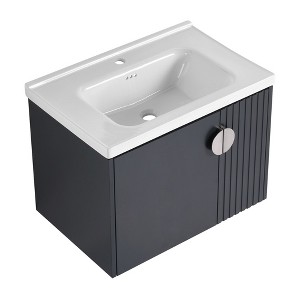 Modern Bathroom Vanity Cabinet With Sink, Wall Mounted Floating Bathroom Vanity And Sink Combo With Soft-Close Door - 1 of 3