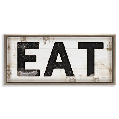 Stupell Industries Eat Typography Vintage Sign, 25" x 11"
