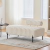 PAGED Sofa Chair Modern Ottoman Bench with Adjustable Back and Metal Legs, End of Bed Stool for Living Room, Bedroom, Entryway - 2 of 4