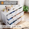 Zstar 6 Drawer Dresser, Modern Chest of Drawers with Round Handle and Sturdy Leg - 4 of 4