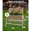 Raised Garden Bed with Legs, 52"x30"x54" Elevated Wooden Planter Box with Trellis for Climbing Vines, Outdoor Standing Growing Bed - 3 of 4