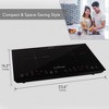 NutriChef Dual Induction Cooktop - Ceramic Tempered Glass Electric Hot Plate with Digital Display (PKSTIND48) - 14.2” x 23.6” - 1800W - 3 of 4