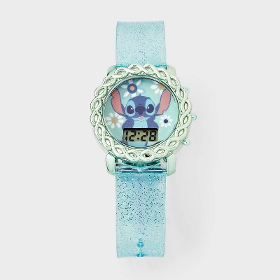 Girls' Disney Stitch Flashing LCD Watch - Light Blue