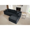 103''Modular Corduroy L-Shaped Sectional Sofa with Deep Seat, No Assembly Required - 4 of 4