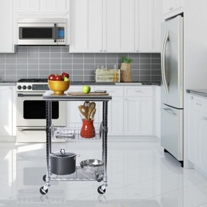 Seville Classics NSF Commercial Stainless Steel Top Work Table  Utility Cart - 1 of 4