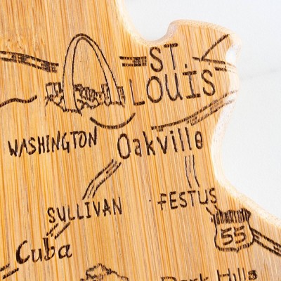 Missouri State Shaped Bamboo Cutting and Serving Board