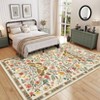 Washable Farmhouse Rug Non-Slip Floral Butterfly Bedroom Carpet - 3 of 4