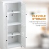 72" Freestanding 4-Door Kitchen Pantry, Storage Cabinet Organizer with 4-Tiers, and Adjustable Shelves, White - 3 of 4