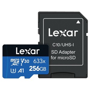 Lexar® High-Performance BLUE Series 633x microSDHC™/microSDXC™ UHS-I Card - 1 of 4