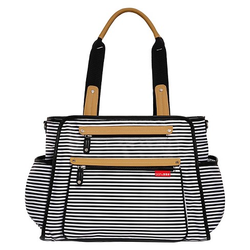 Skip Hop Grand Central Take-It-All Diaper Bag Black & White Stripe : Target