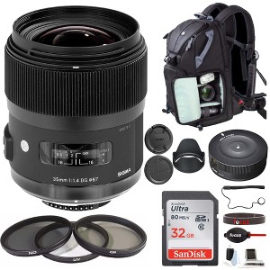 Sigma 35mm f/1.4 DG HSM ART Lens for Canon EF Accessory Bundle - 1 of 4