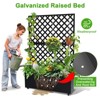 Privacy Screen Planter Box with Trellis & Wheels, Metal Raised Garden Bed with Drainage for Climbing Plants & Outdoor Decor - 4 of 4