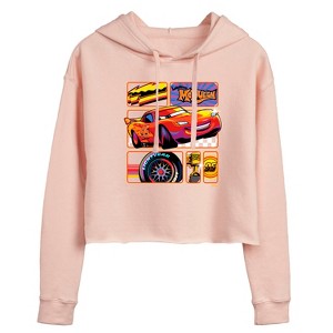 Women's - Disney - Lightning McQueen Best Trophies Cropped Graphic Hoodie - 1 of 3