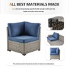 Outdoor Sectional Sofa Patio Furniture Sets with Thickened Cushions - 4 of 4