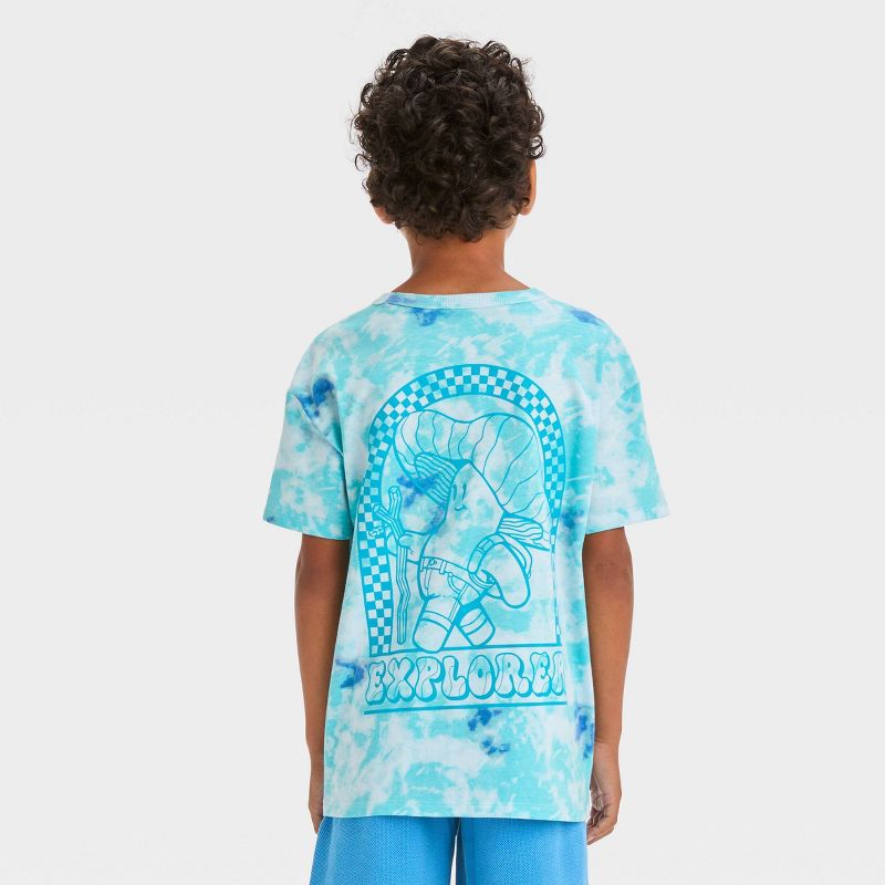 Boys' Short Sleeve 'Mushroom Explorer' Graphic T-Shirt - Cat & Jack™ Blue, 4 of 5