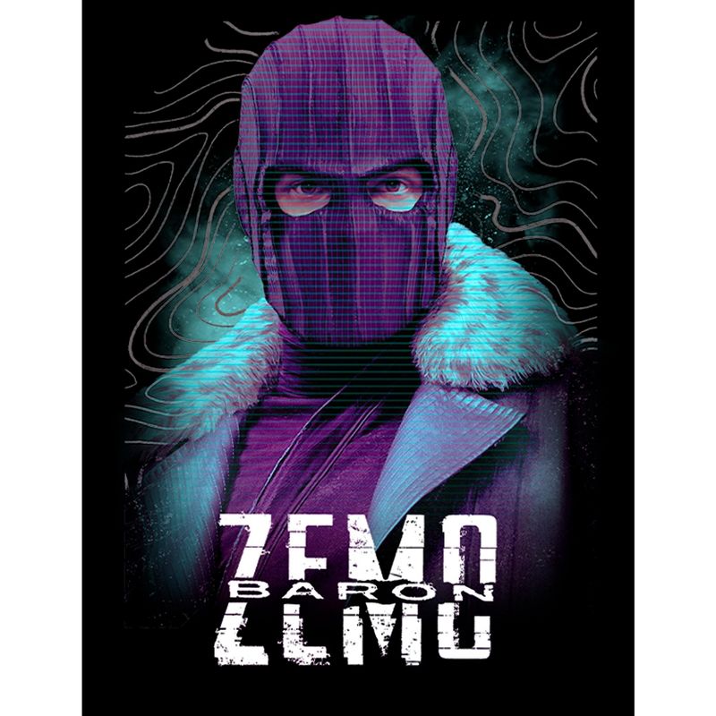 Men's Marvel The Falcon and the Winter Soldier Baron Zemo Mask T-Shirt, 2 of 6