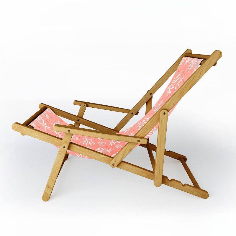 Heather Dutton Island Breeze Living Coral Sling Chair - Deny Designs, Adjustable, Portable, UV & Water-Resistant Outdoor Seating, 3 of 6