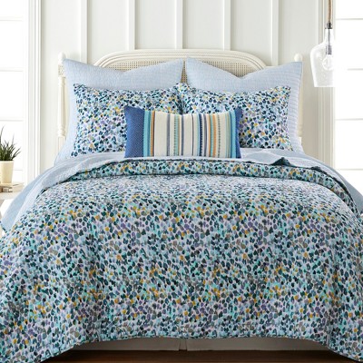 Calico Multicolored Quilt Set - One Full/Queen Quilt and Two Standard Shams - Levtex Home