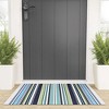 Sheila Wenzel-Ganny Lavender Mint Blue Stripes Looped Vinyl Welcome Mat - Society6 - 2 of 2