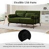 Racxily Modern Loveseat Sofa, 59" 2-Seat Couch with Flexible USB Ports, Unique Cylindrical Armrests Sofas for Living Room - 4 of 4