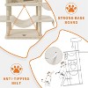 68.5'' Large Cat Tree, Heavy Duty Cat Tower with Condo, Plush Perches, Sisal Scratching Posts, Hammocks, Basket, Dangling Ball - 3 of 4