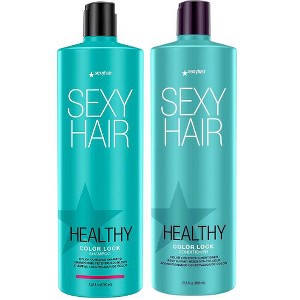 Healthy Sexy Color Lock Shampoo & Conditioner (33.8 oz XXL LITER DUO SET KIT) | Hair Color Safe | SLS & Sulfate Free - 1 of 3