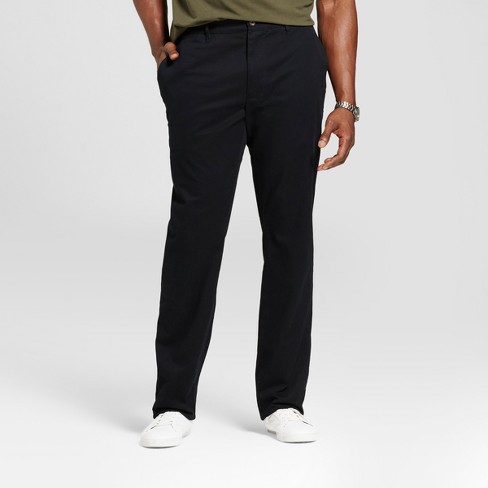 Men's Big & Tall Athletic Fit Chino Pants - Goodfellow & Co™ Black ...