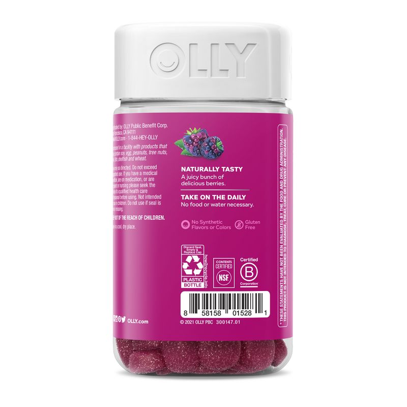 OLLY Probiotic Gummies for Immune &#38; Digestive Support - Bramble Berry - 80ct, 6 of 10
