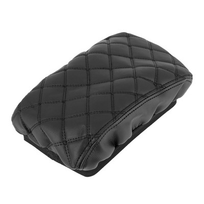 X AUTOHAUX Armrest Cover Pad Microfiber Leather Center Console Cover Replacement Black