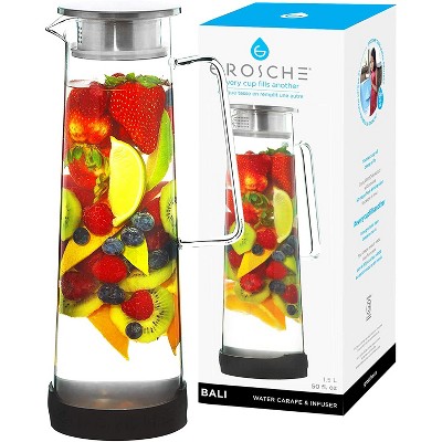 Water Pitcher, Fruit Infuser Pitcher With Removable Lid, High Heat  Resistance Infusion Pitcher For Hot/cold Water, Flavor-infused Beverage  Iced Tea