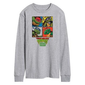 Men's - Teenage Mutant Ninja Turtles Mutant Mayhem - Mutant Mahem Grid Long Sleeve Graphic T-Shirt - 1 of 3