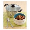IMUSA 8qt Aluminum Pot with Glass Lid and Bakelite Handles: Medium Soup Pot, Stay-Cool Handle, Even-Heating - 2 of 4