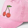 Girls' SmileyWorld Cherry Baseball Hat - Pink: Cotton Twill, Adjustable Snap Closure, Classic Pattern - 3 of 3