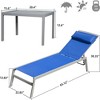 SKRAN Patio Chaise Lounge Set,Adjustable Pool Lounge Chairs,for Sunbathing,Beach,(Only includes 2 Lounge Chairs with Headrest & 1 Table) - 3 of 4