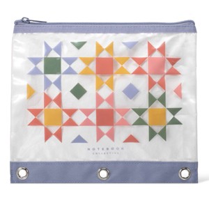 Notebook Collective Quilted Geo Pattern Double Layer Binder Pouch - 1 of 3