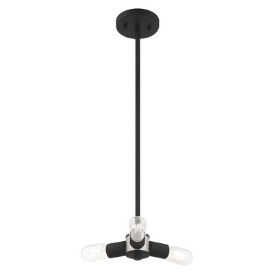 Black Crystal Mini 3-Light Candle Chandelier