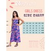 24seven Comfort Apparel Girls Blue Paisley Print Strapless Tube Maxi Dress - 4 of 4