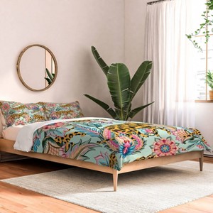 Deny Designs 83 Oranges Leopards and Floral Jungle King Comforter and Sham Set (2-3pc Set) - 1 of 4