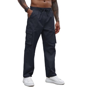 COOFANDY Men's Casual Cargo Pants Cotton Drawstring Athletic Jogger Sweatpants - 1 of 4
