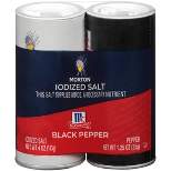 Morton Iodized Salt & Pepper Shakers - 5.25oz