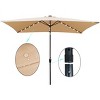 CAVINAS 10x6.5 FT Rectangle Beach Style Patio Umbrella Lights for Evenings, Sandproof Tan Shade for Garden (Base Sold Separately) - 2 of 4