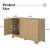 NicBex 29.52"/47.25" Farmhouse Sideboard,Kitchen Storage Cabinets with Adjustable Shelf for Dining Room,Brown - 2 of 4